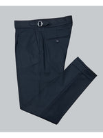 Pleated Trousers with Cuffs - Black