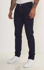 Fitted Tapered Denim- Dark Navy