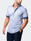 Printed Performance Short Sleeve Shirt - Light Blue