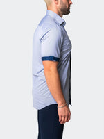 Printed Performance Short Sleeve Shirt - Light Blue