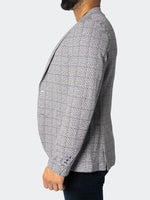 Unconstructed Stretch Blazer - Grey/Purple