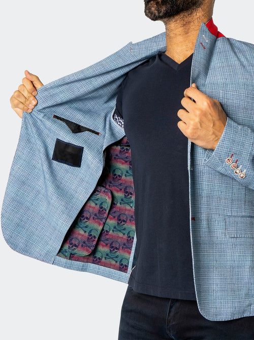 Unconstructed Stretch Blazer - Rain Blue