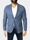 Unconstructed Stretch Blazer - Slate Blue