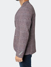 Unconstructed Stretch Blazer - Brown/Blue Houndstooth