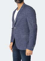 Unconstructed Stretch Blazer - Slub Blue