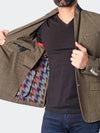 Unconstructed Stretch Square Blazer - Brown