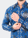 Hidden Tiger Long Sleeve Shirt - Blue