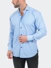 Geo Printed Performance Long Sleeve Shirt - Blue