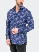 All over Print Performance Long Sleeve Shirt - Blue