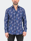 All over Print Performance Long Sleeve Shirt - Blue