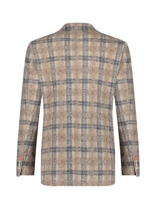 Wool Check Blazer - Sand