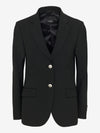 Tailored Jersey Blazer with Hardware - Black