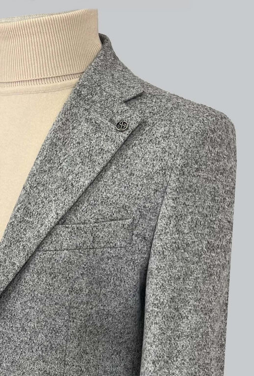 Soft Wool Blazer - Light Grey