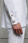 Linen Shirt Jacket - White