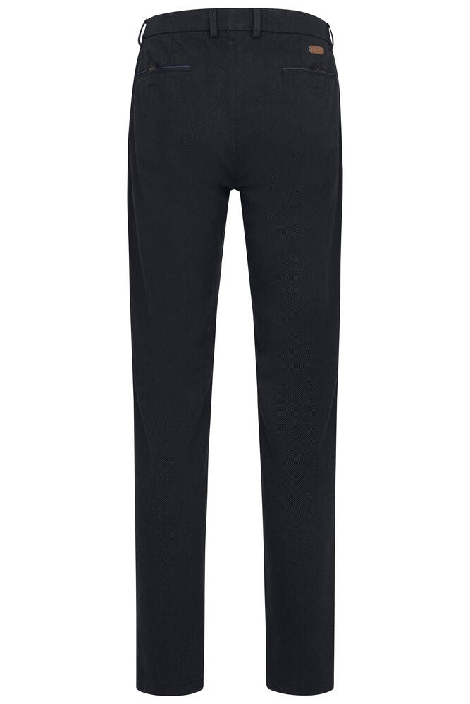 Cashmere Touch Printed Trousers - Navy