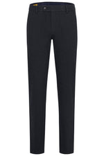 Cashmere Touch Printed Trousers - Navy