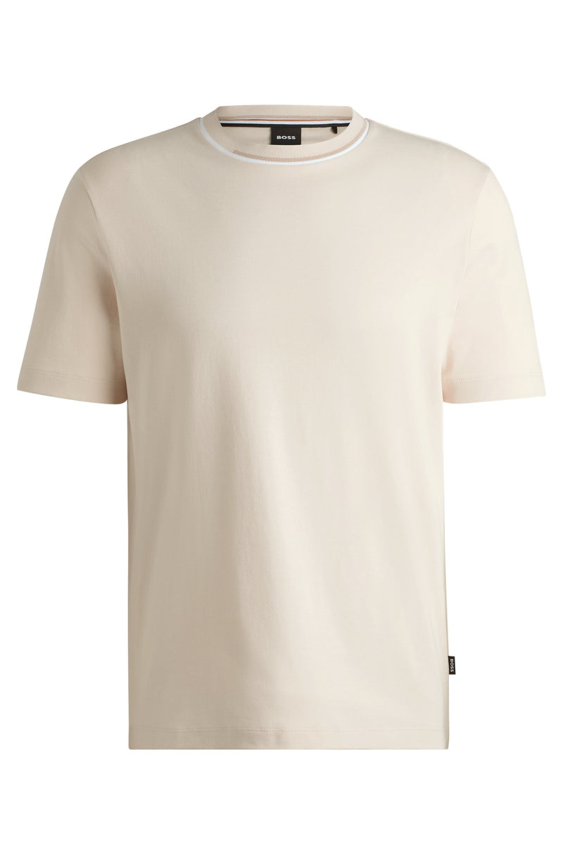 Colorblock Collar T-Shirt - Off White