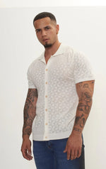 Geometric Knit Short Sleeve - Off White