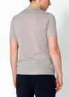 Jersey V-Neck Polo - Grey