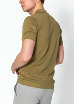 Jersey V-Neck Polo - Light Green