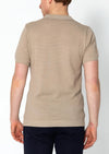 Jersey V-Neck Polo - Stone