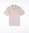 Camp Collar Linen Short Sleeve Shirt - Almond