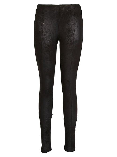 Vanika Vegan Leather Leggings - Black