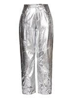 Viol Metallic Lyocell Trousers - Silver