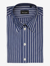 Cotton Poplin Striped Shirt - Navy