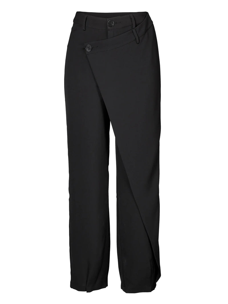 Vian Asymmetrical Trousers - Black