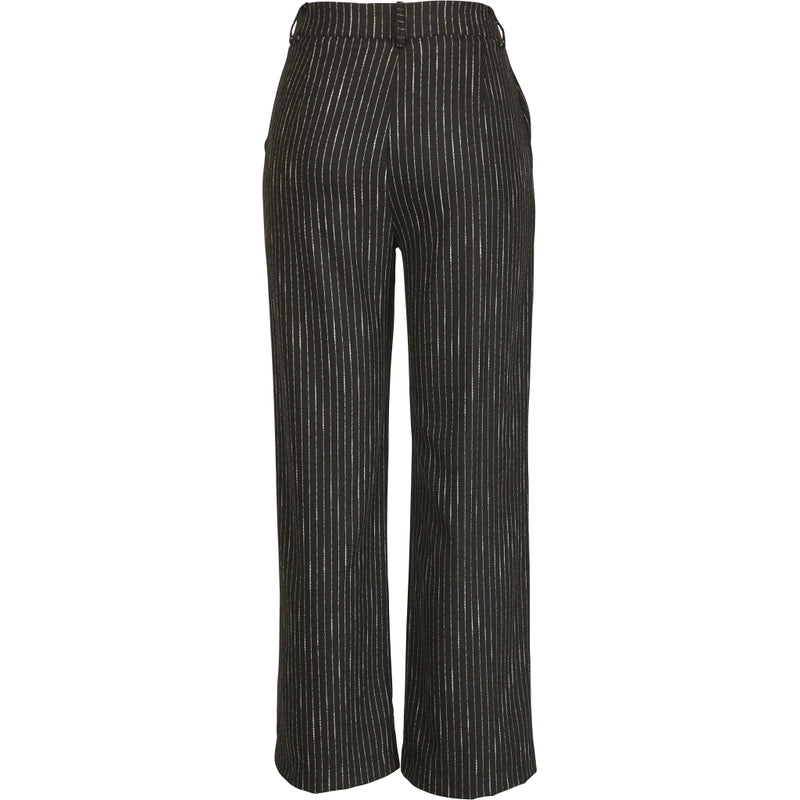 Valborg Pinstripe Trousers - Black Mix