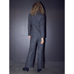 Valborg Pinstripe Trousers - Black Mix