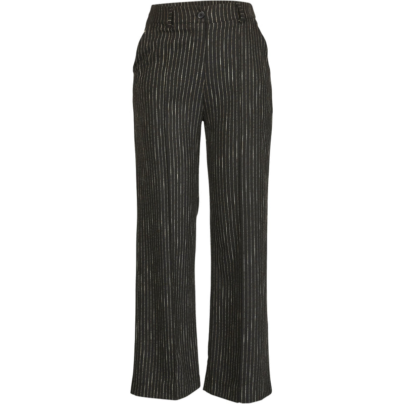 Valborg Pinstripe Trousers - Black Mix