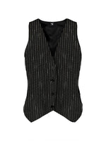 Valborg Striped Vest - Black Mix