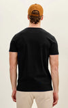 V-Neck Cotton T-Shirt - Black