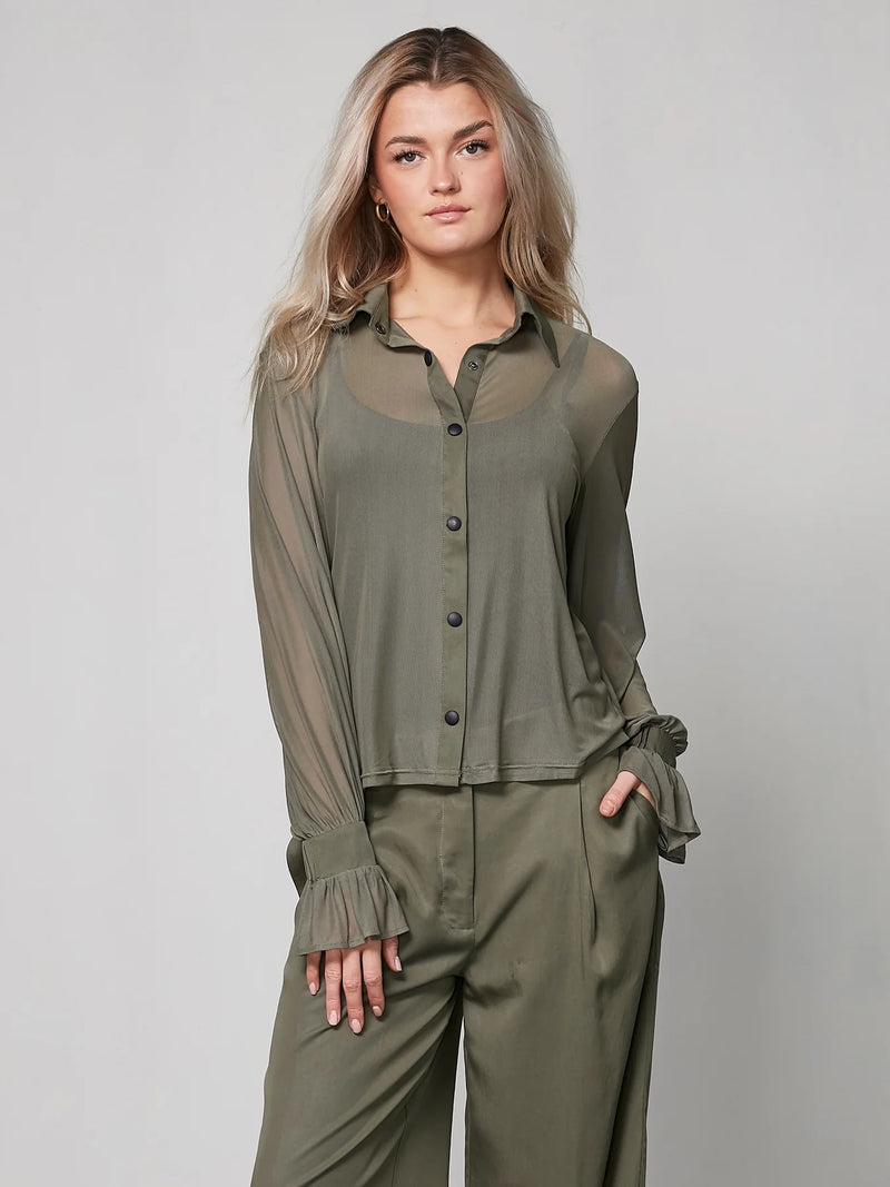 Yrja Mesh Shirt - Olive