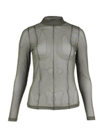 Yrja Mesh Long Sleeve Top - Olive