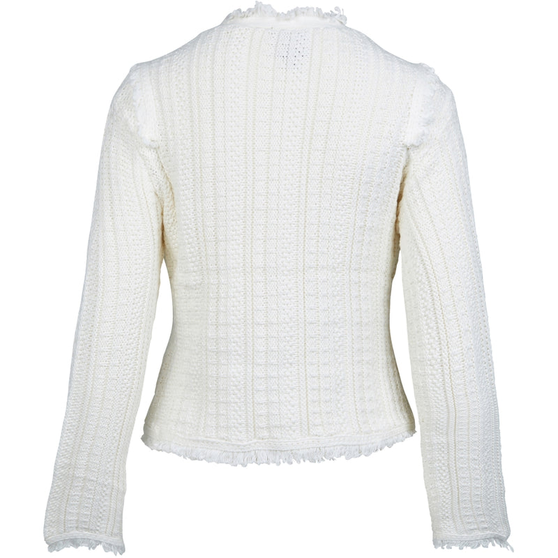 Yanet Knit Button Front Jacket - Creme