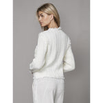 Yanet Knit Button Front Jacket - Creme