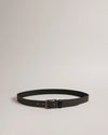 Geometric Leather Belt - Black