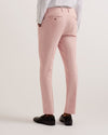 Slim Cotton Linen Trousers - Light Pink