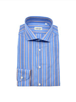 Fine Cotton Striped Shirt - Blue Mix