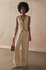 Tailored Linen Pants - Dew