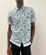 Paisley Print Short Sleeve Shirt - Stone