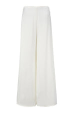 Silky Cupro Wide Leg Pants - Ecru