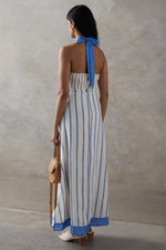 Printed Linen Dress - Stripes