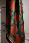 40x40 Printed Silk Scarf - Orange