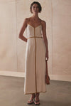 Cupro Dress with Contrast Trim - Ginger - PRE ORDER