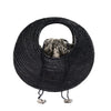 Rattan Half Moon Bag - Black