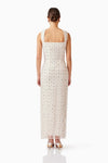 Embellished Square Neck Maxi - Antique